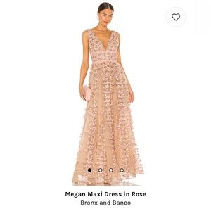 Megan Maxi Lace Tulle Dress GOWN 
Bronx and Banco in Rose - hard to find!